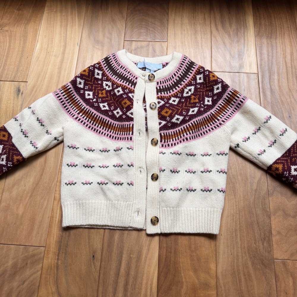 Hill House Home Fair Isle Girls Cardigan